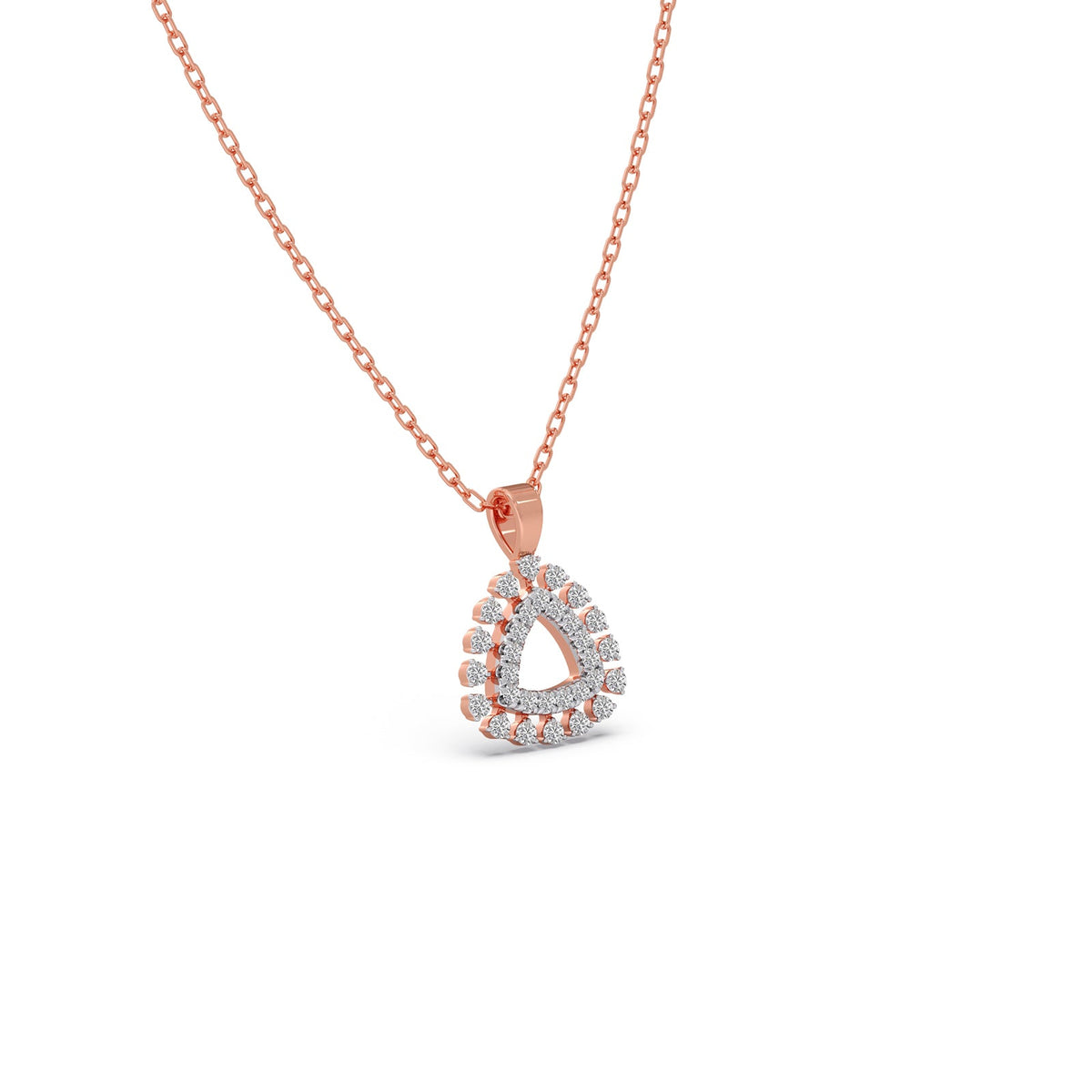 Tri-Halo Diamond Pendant