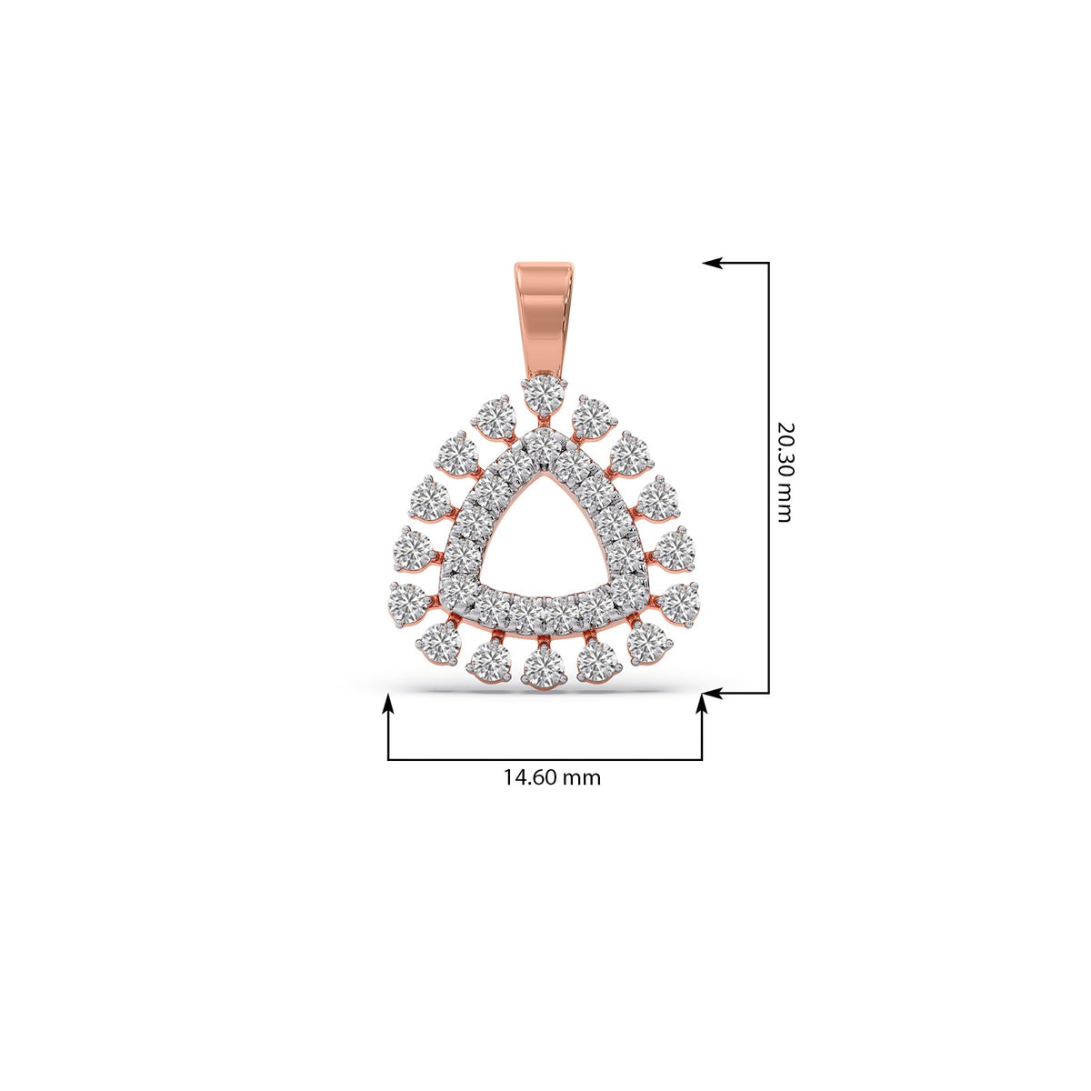 Tri-Halo Diamond Pendant