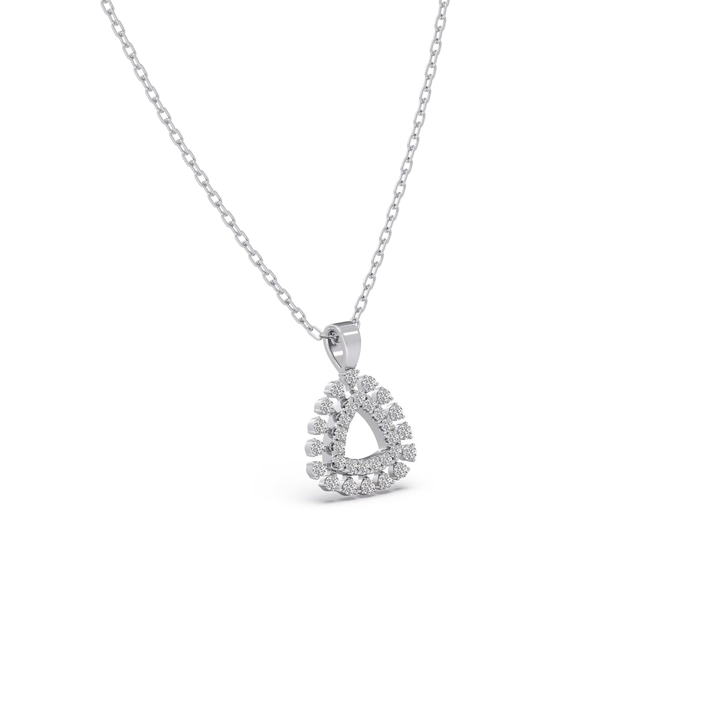Tri-Halo Diamond Pendant