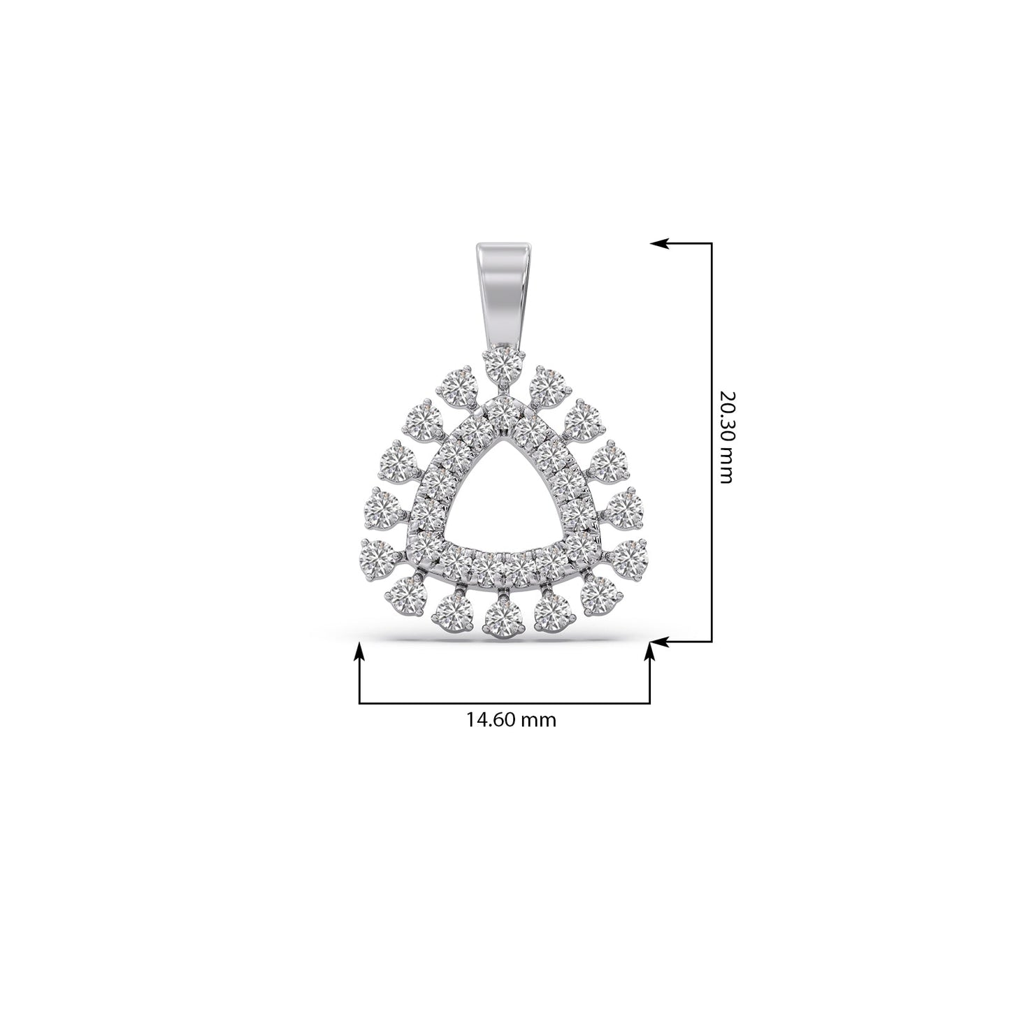 Tri-Halo Diamond Pendant