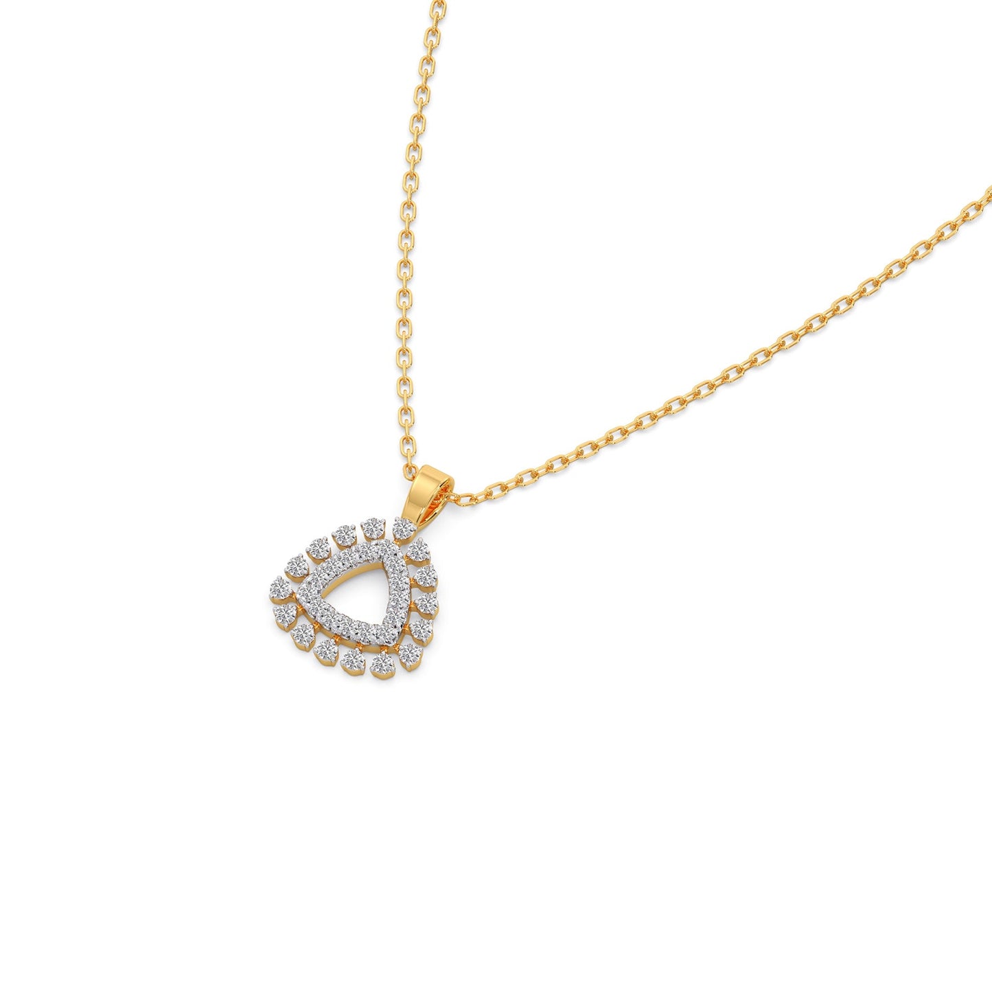 Tri-Halo Diamond Pendant