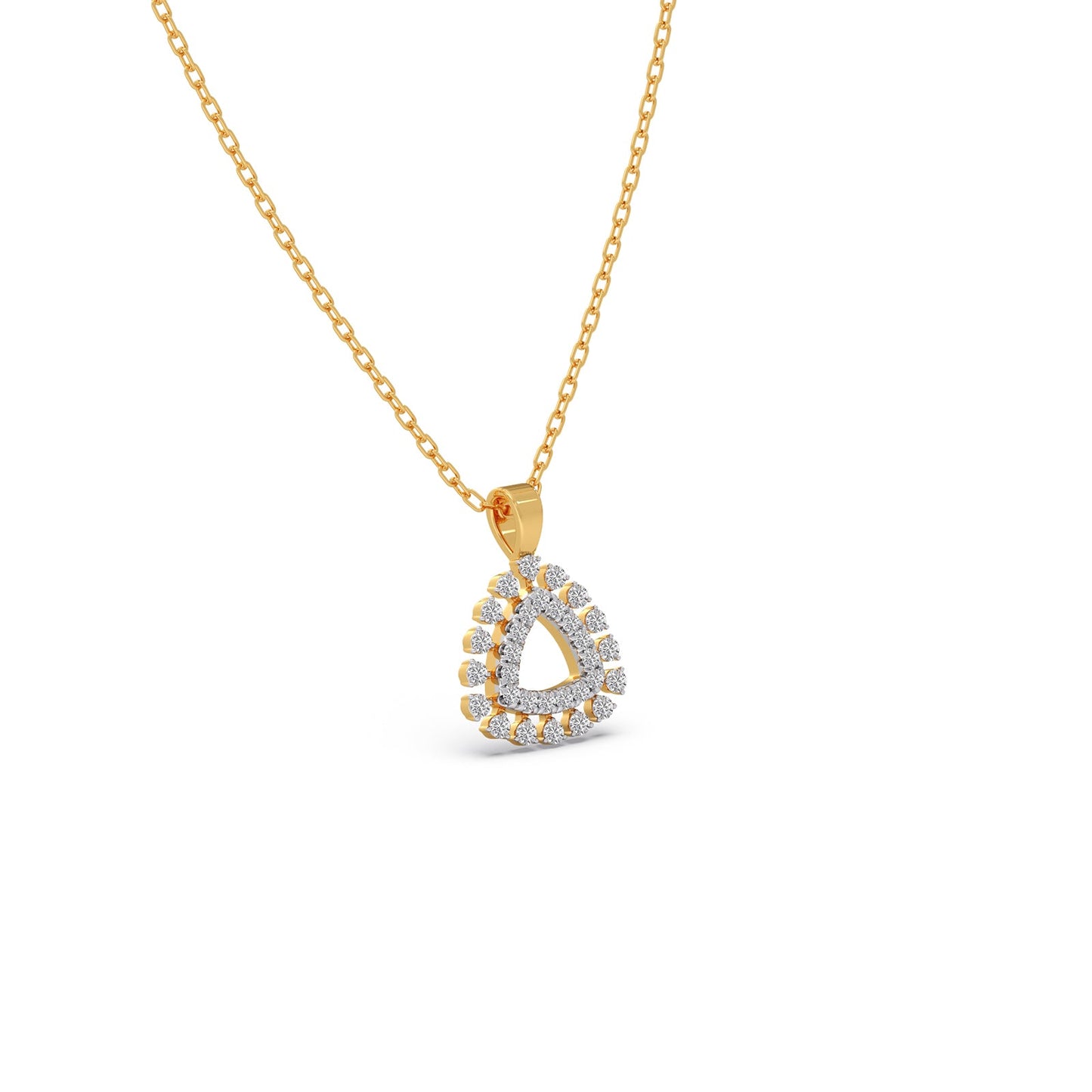 Tri-Halo Diamond Pendant