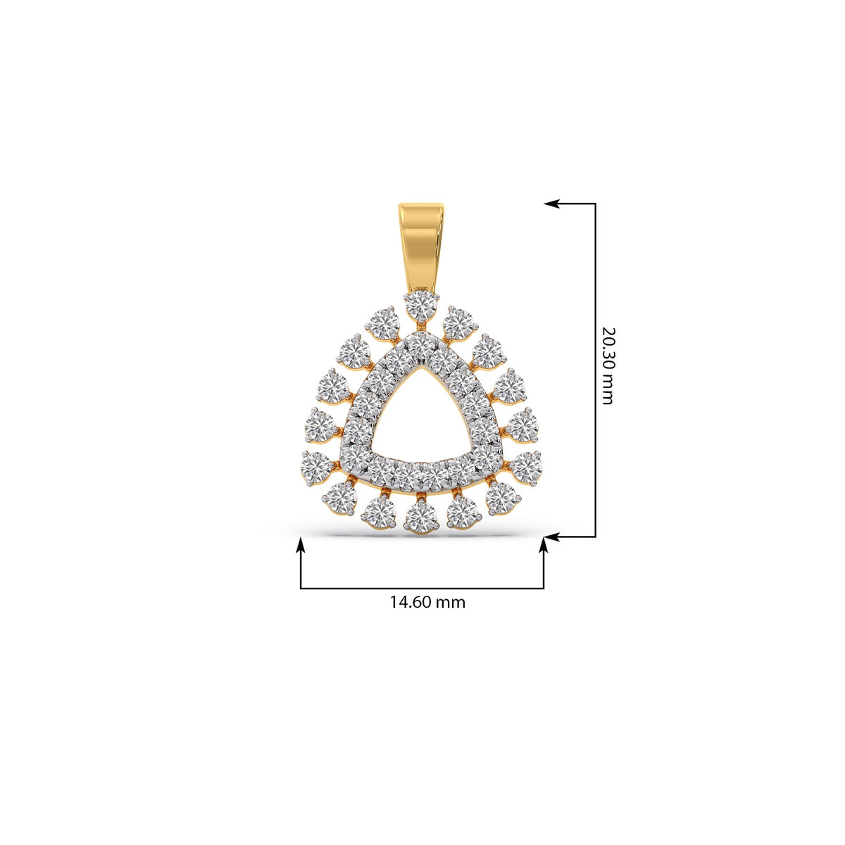Tri-Halo Diamond Pendant