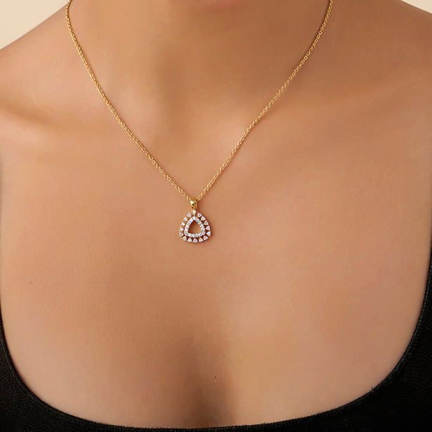 Tri-Halo Diamond Pendant