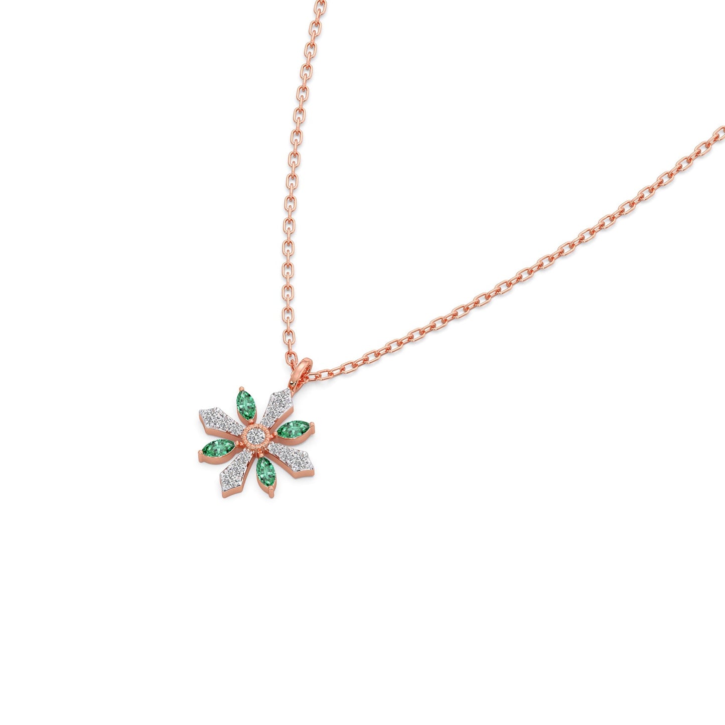 Marquise Gemstone Diamond Pendant