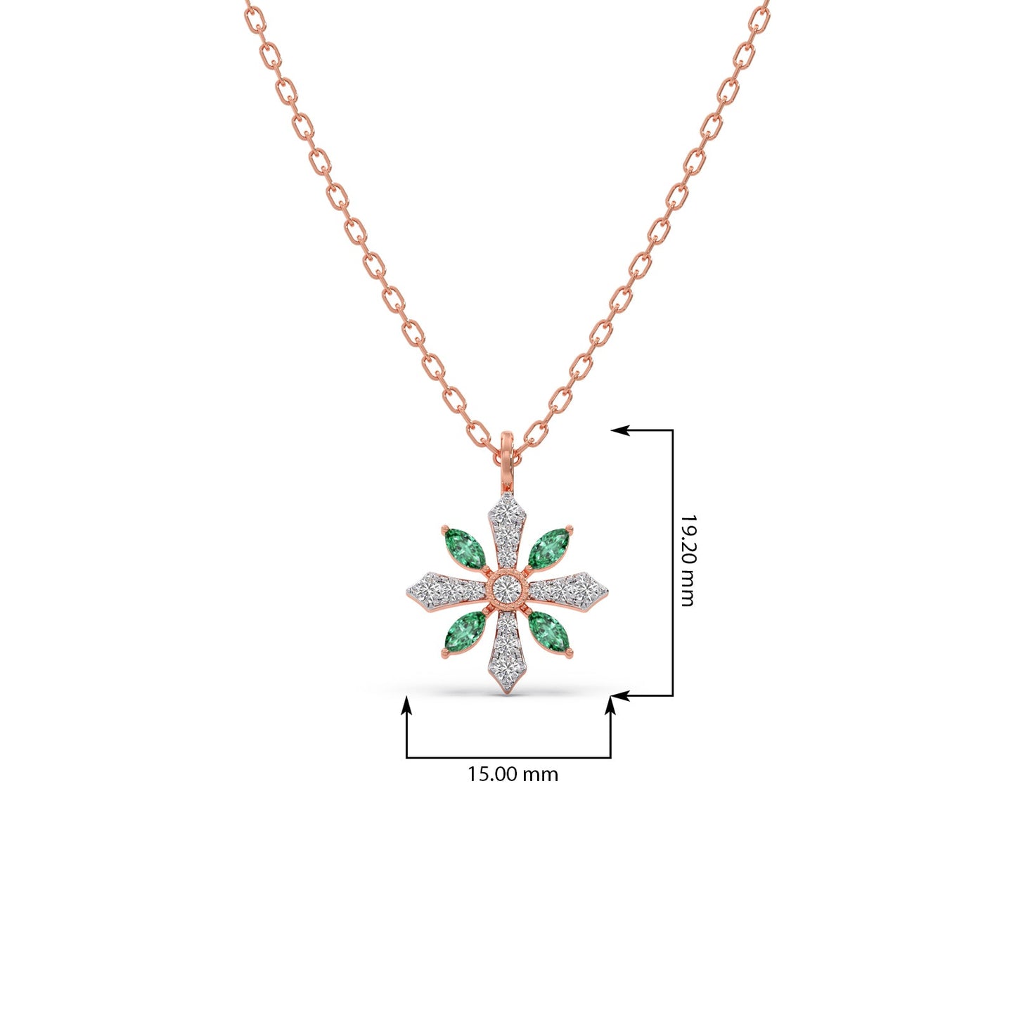 Marquise Gemstone Diamond Pendant