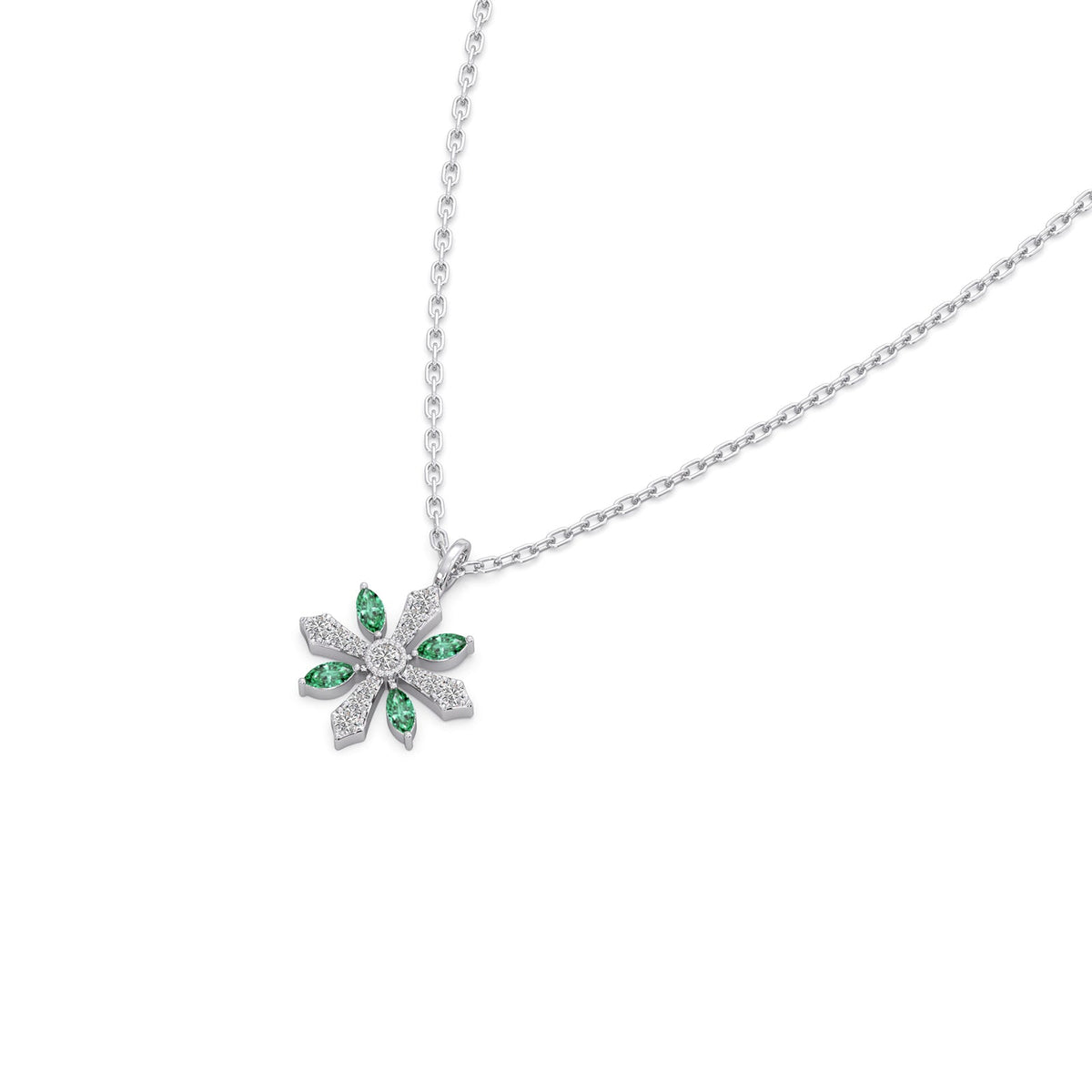 Marquise Gemstone Diamond Pendant