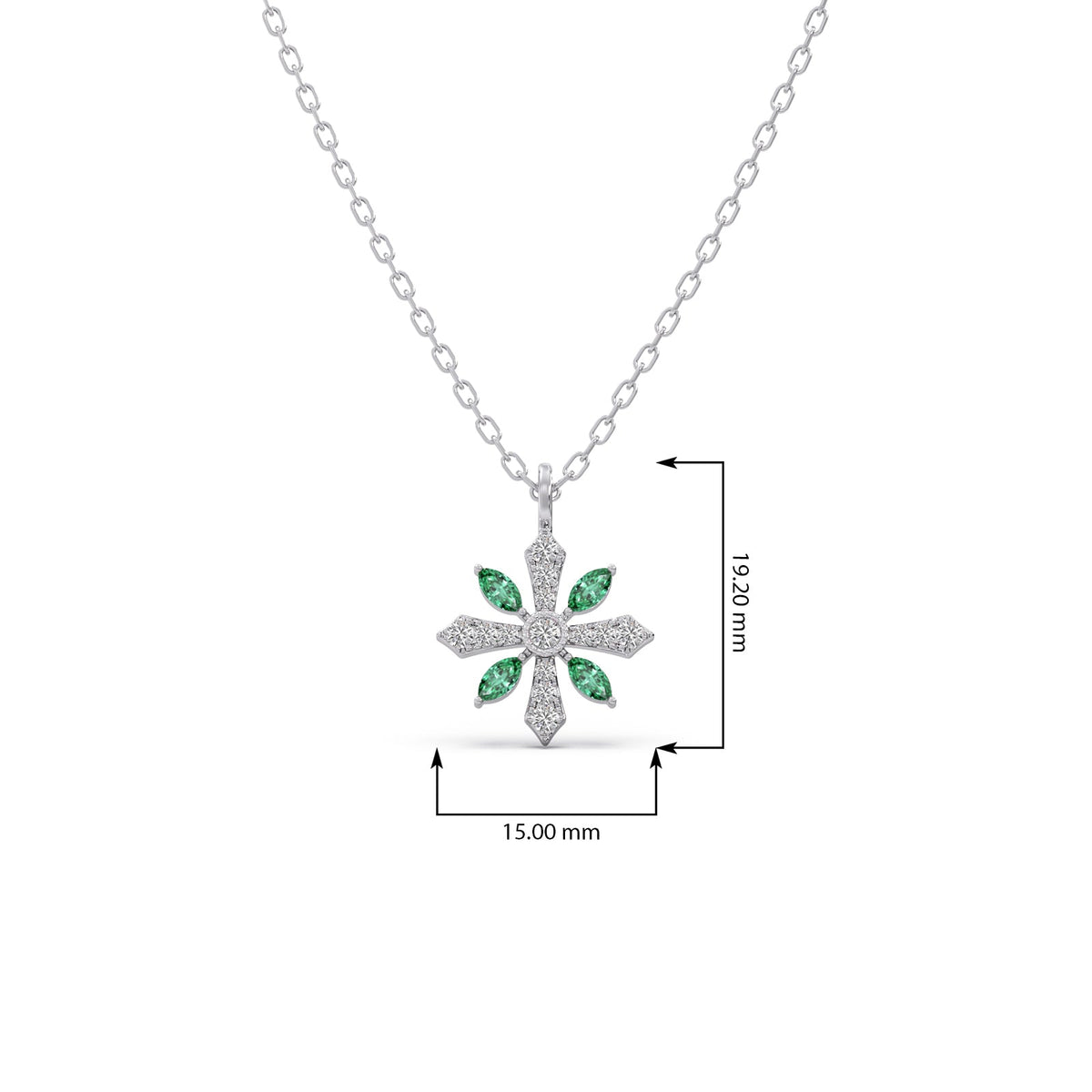 Marquise Gemstone Diamond Pendant