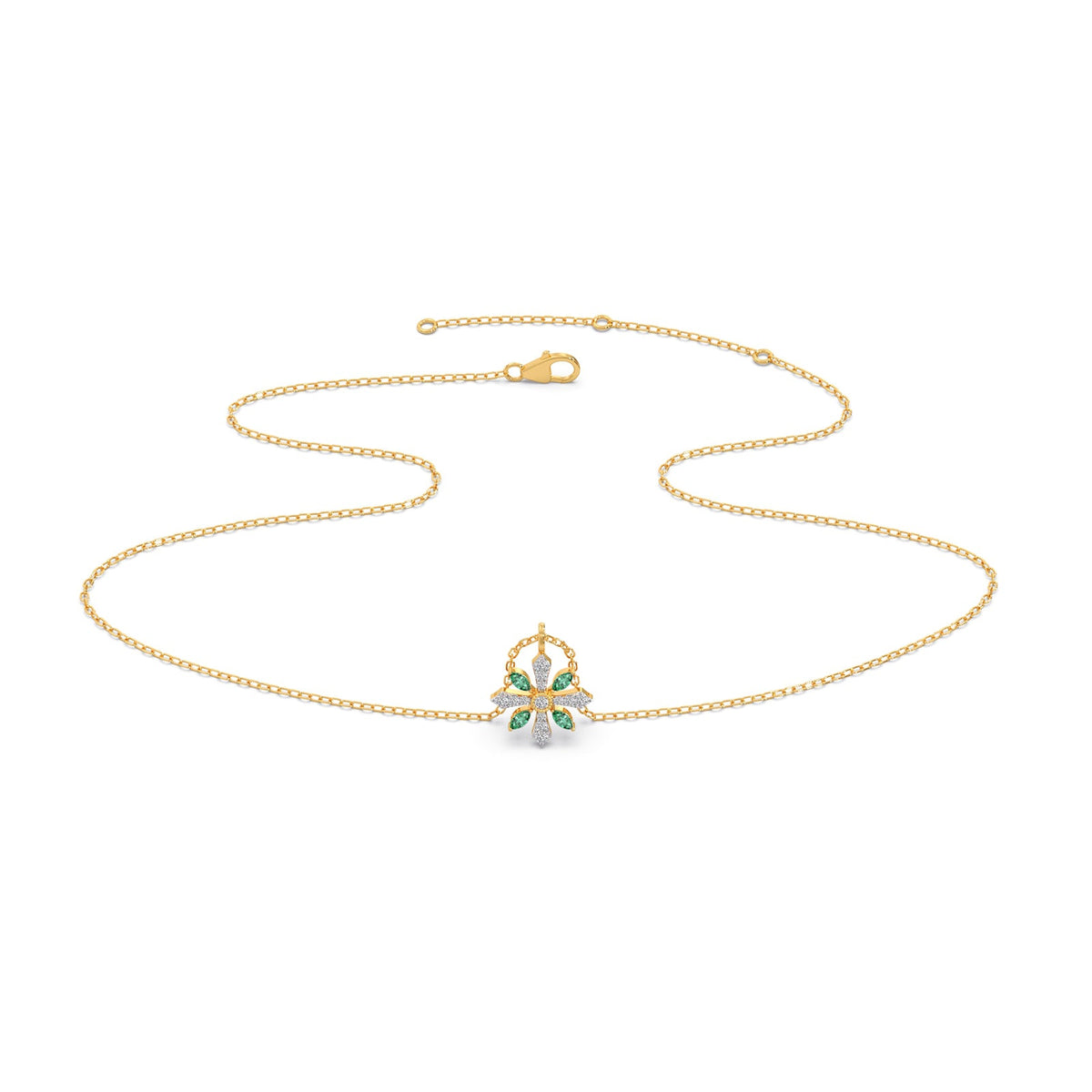 Marquise Gemstone Diamond Pendant