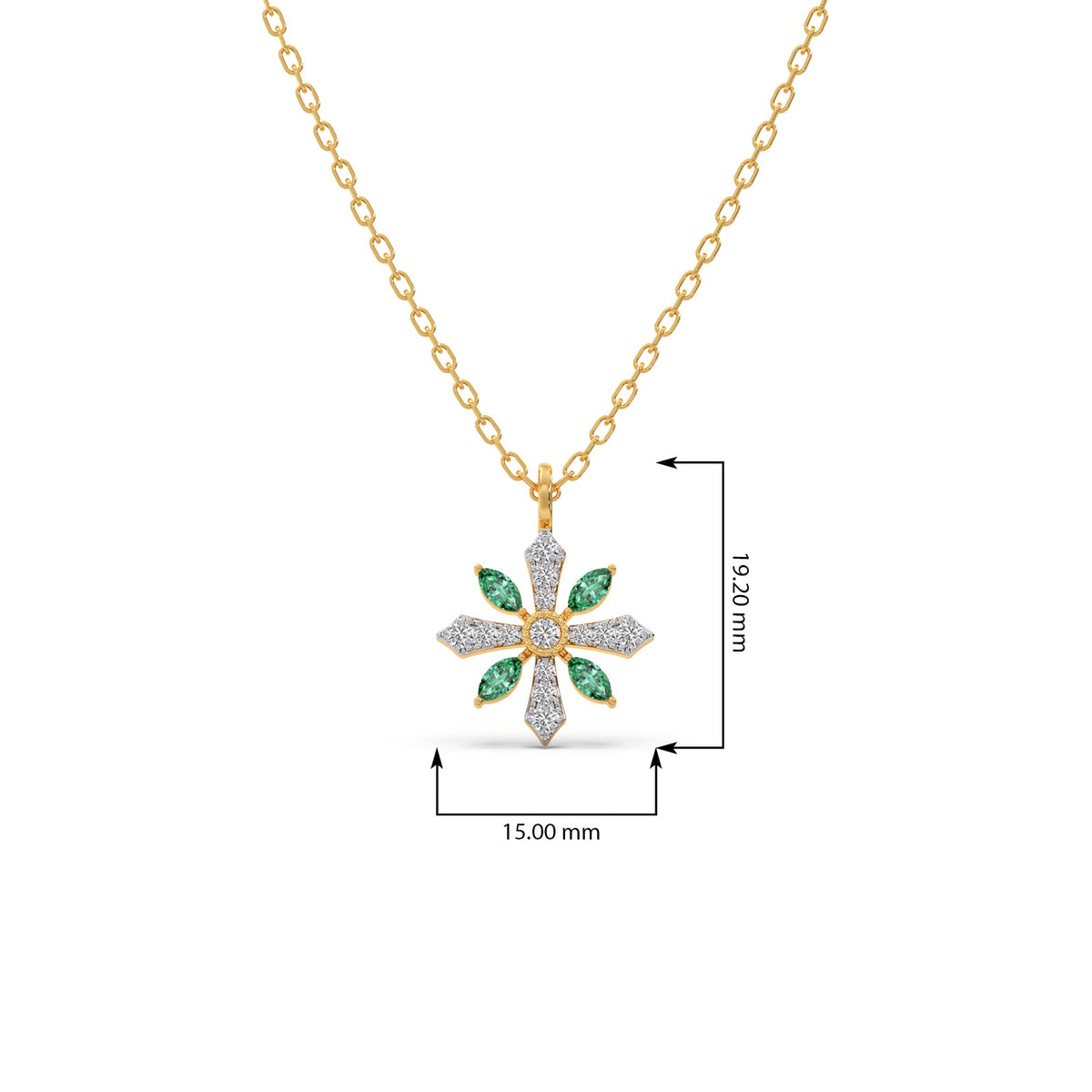 Marquise Gemstone Diamond Pendant