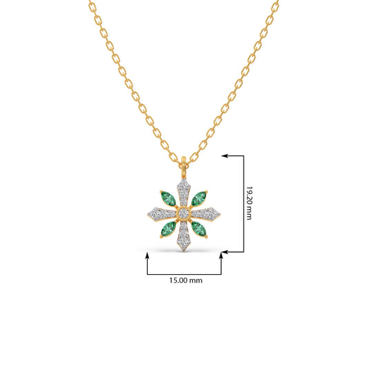 Marquise Gemstone Diamond Pendant