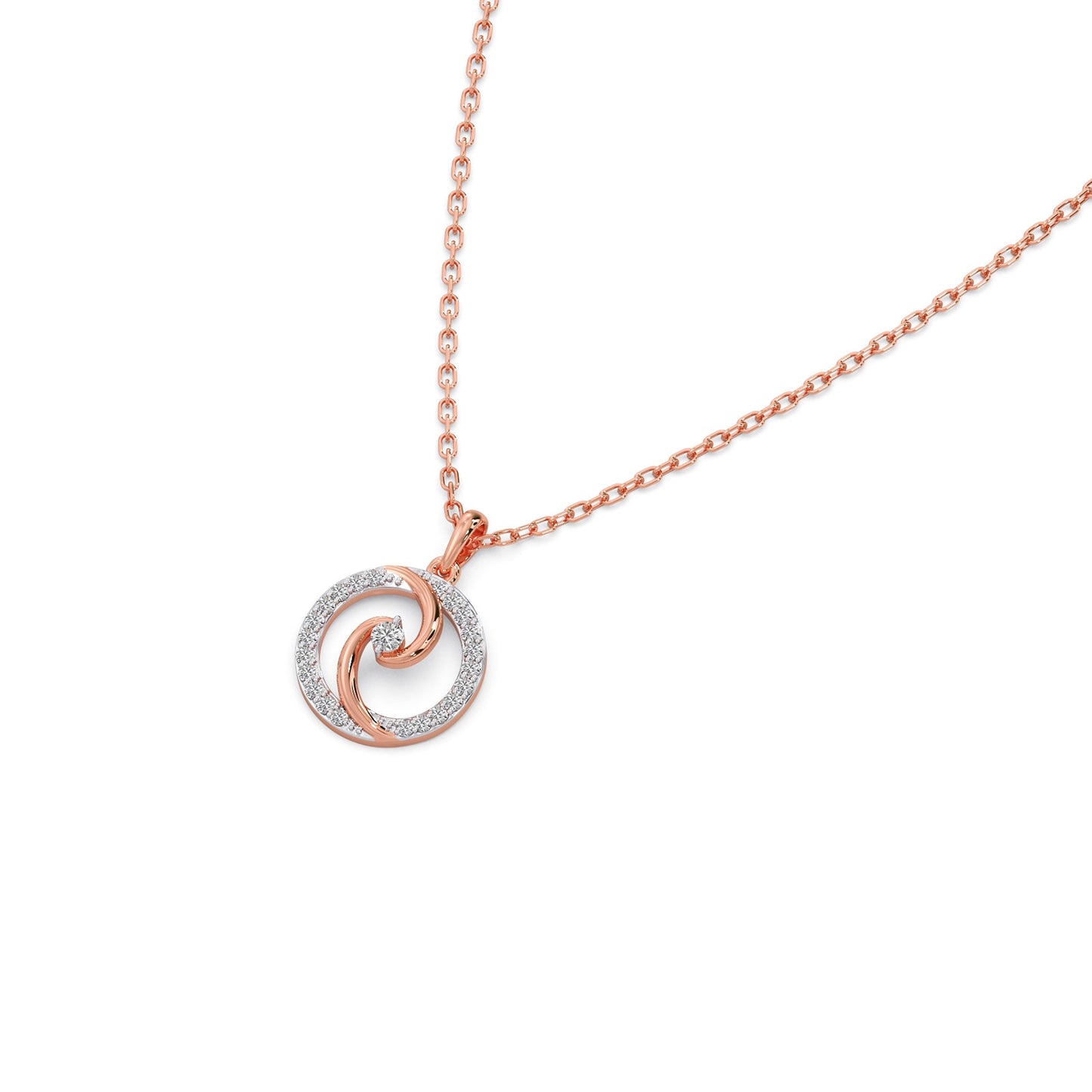 Swirl Diamond Delicate Charms & Pendants