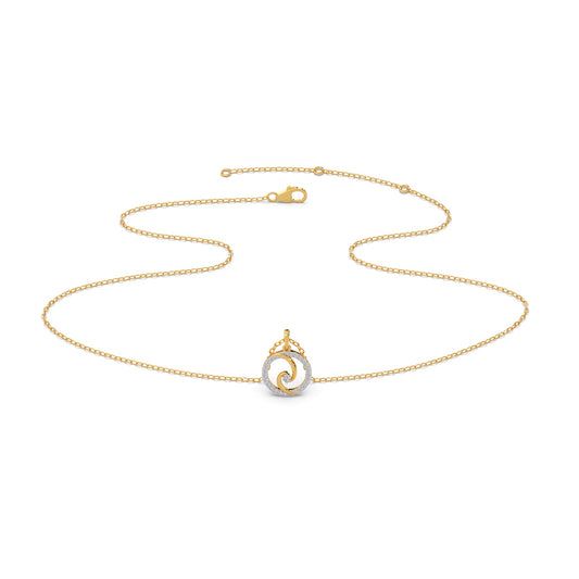 Swirl Diamond Delicate Charms & Pendants