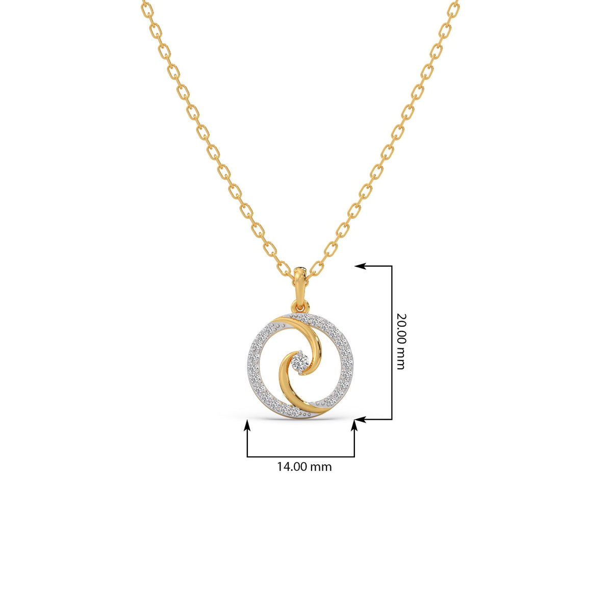 Swirl Diamond Delicate Charms & Pendants