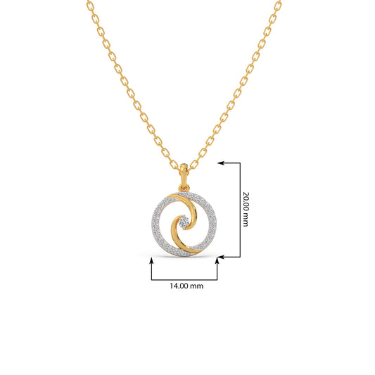 Swirl Diamond Delicate Charms & Pendants