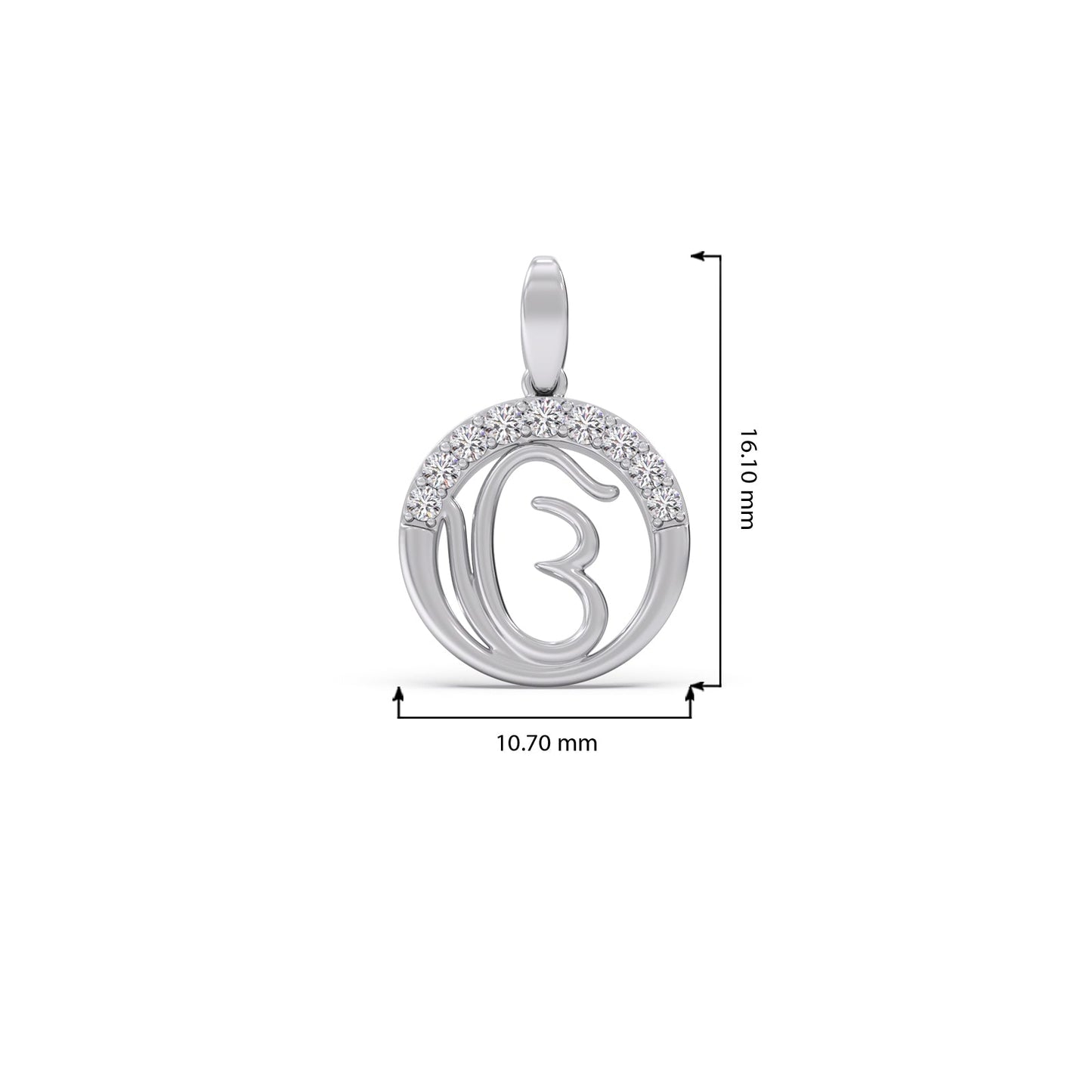 Spiritual Symbol Diamond Pendant