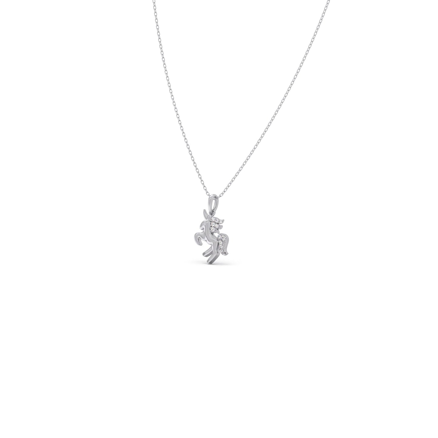 Unicorn Dazzle Diamond Kids Pendant With Chain