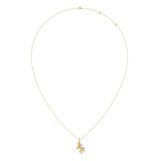 Unicorn Dazzle Diamond Kids Pendant With Chain