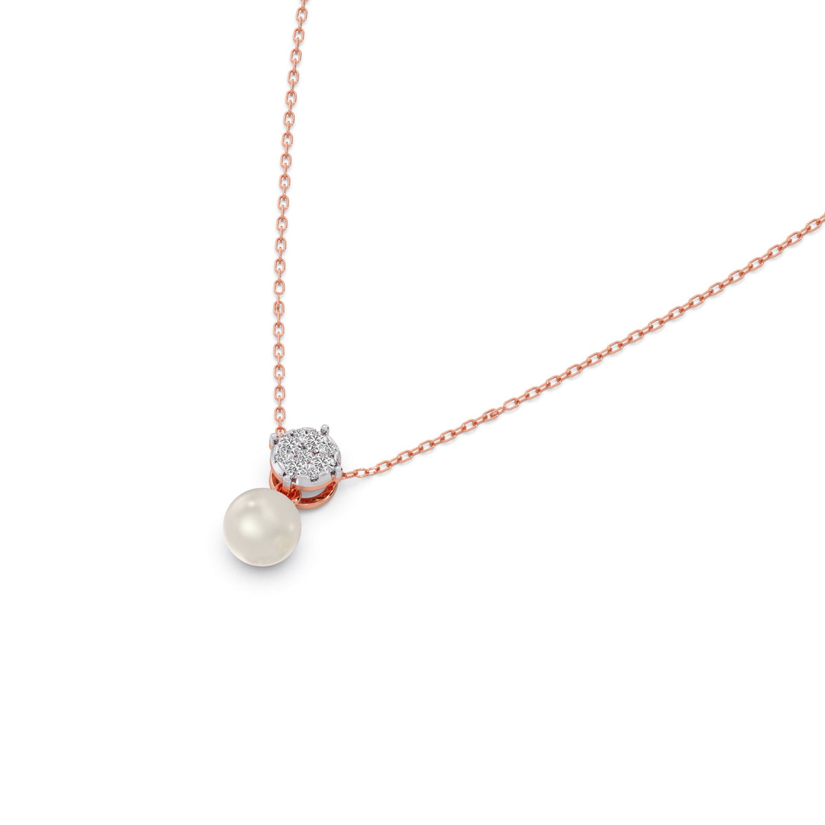 Everlasting Bloom Pearl Diamond Pendant