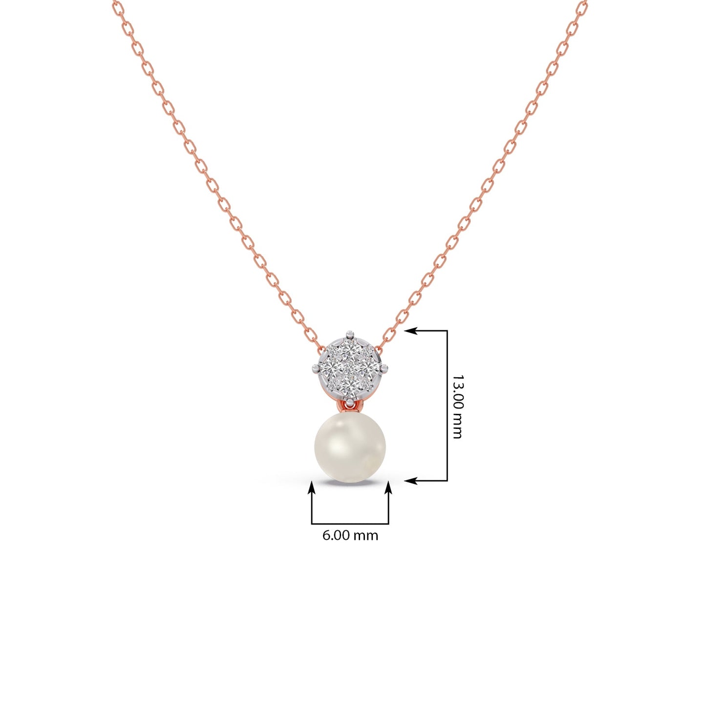 Everlasting Bloom Pearl Diamond Pendant