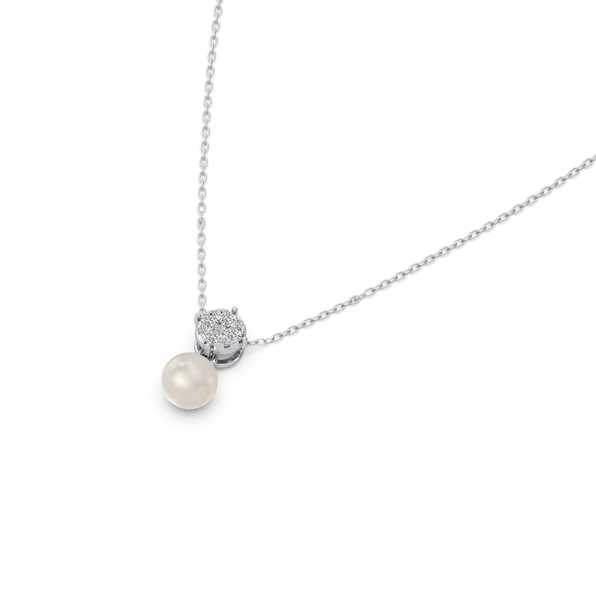 Everlasting Bloom Pearl Diamond Pendant