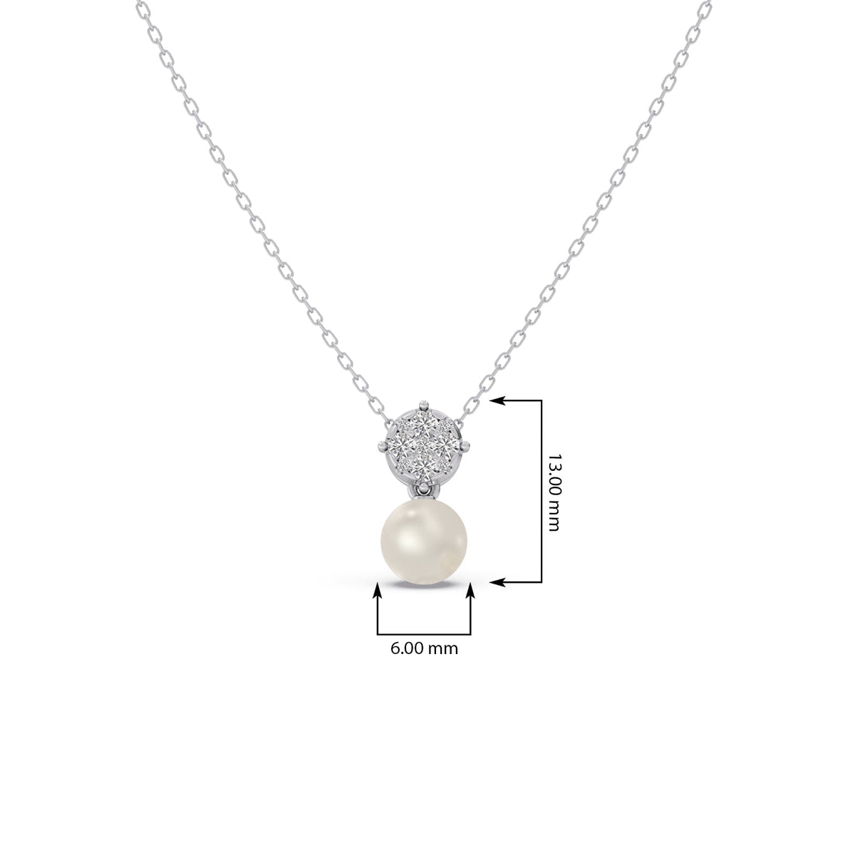 Everlasting Bloom Pearl Diamond Pendant