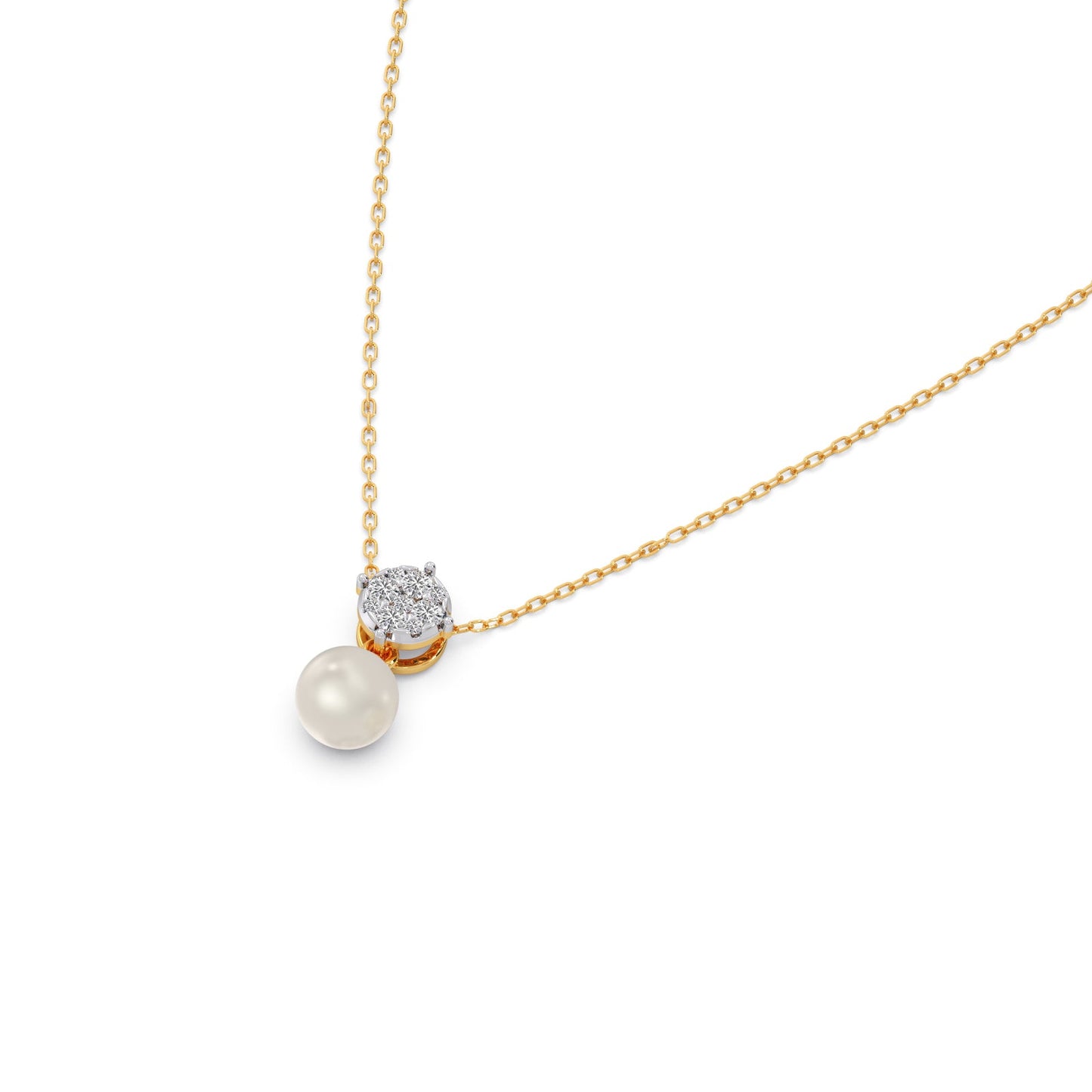 Everlasting Bloom Pearl Diamond Pendant