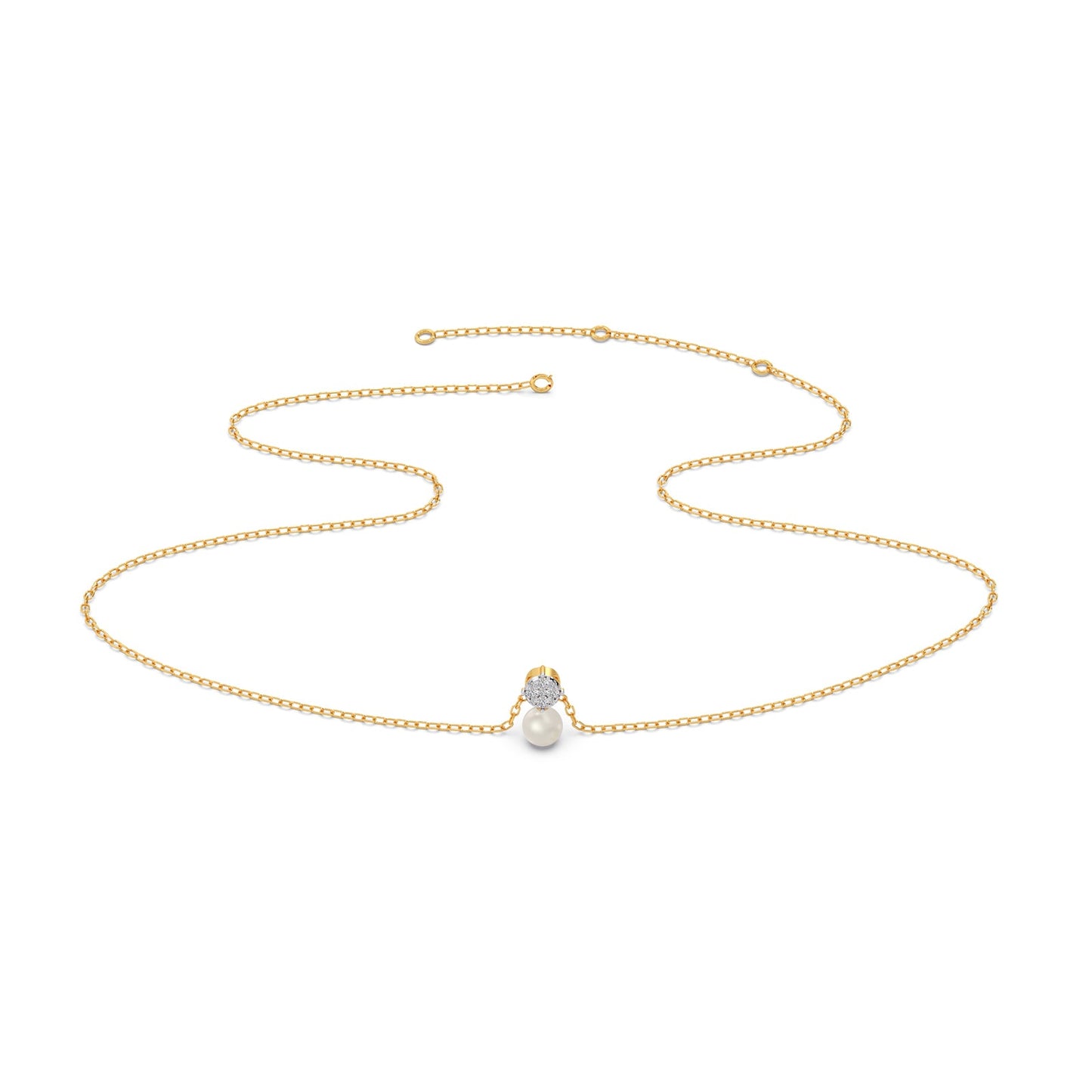 Everlasting Bloom Pearl Diamond Pendant