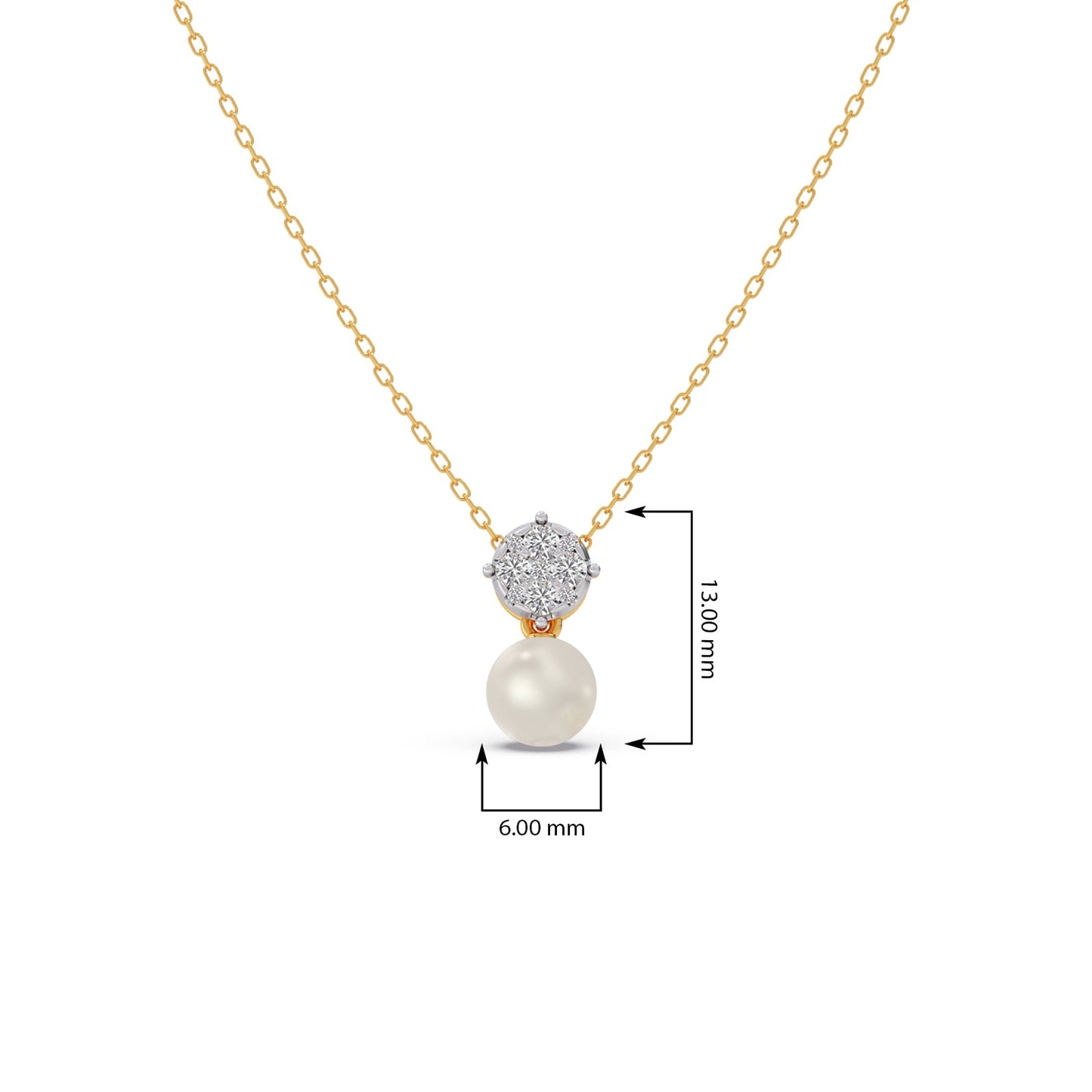 Everlasting Bloom Pearl Diamond Pendant