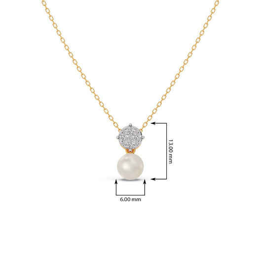 Everlasting Bloom Pearl Diamond Pendant