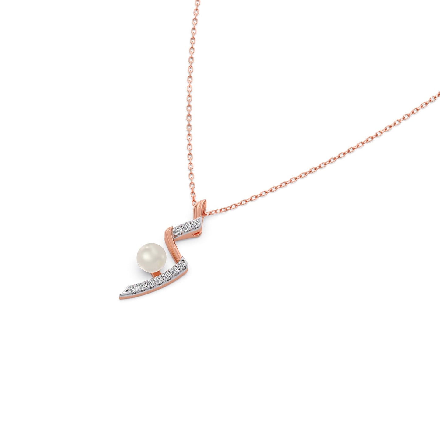 Willow-Twist Pearls Diamond Pendant