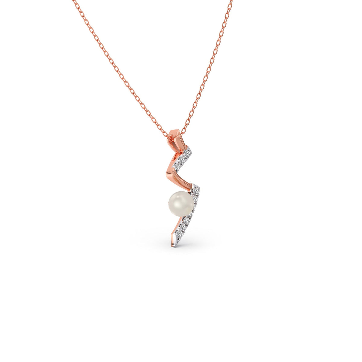 Willow-Twist Pearls Diamond Pendant