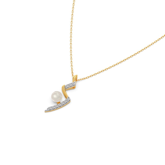 Willow-Twist Pearls Diamond Pendant