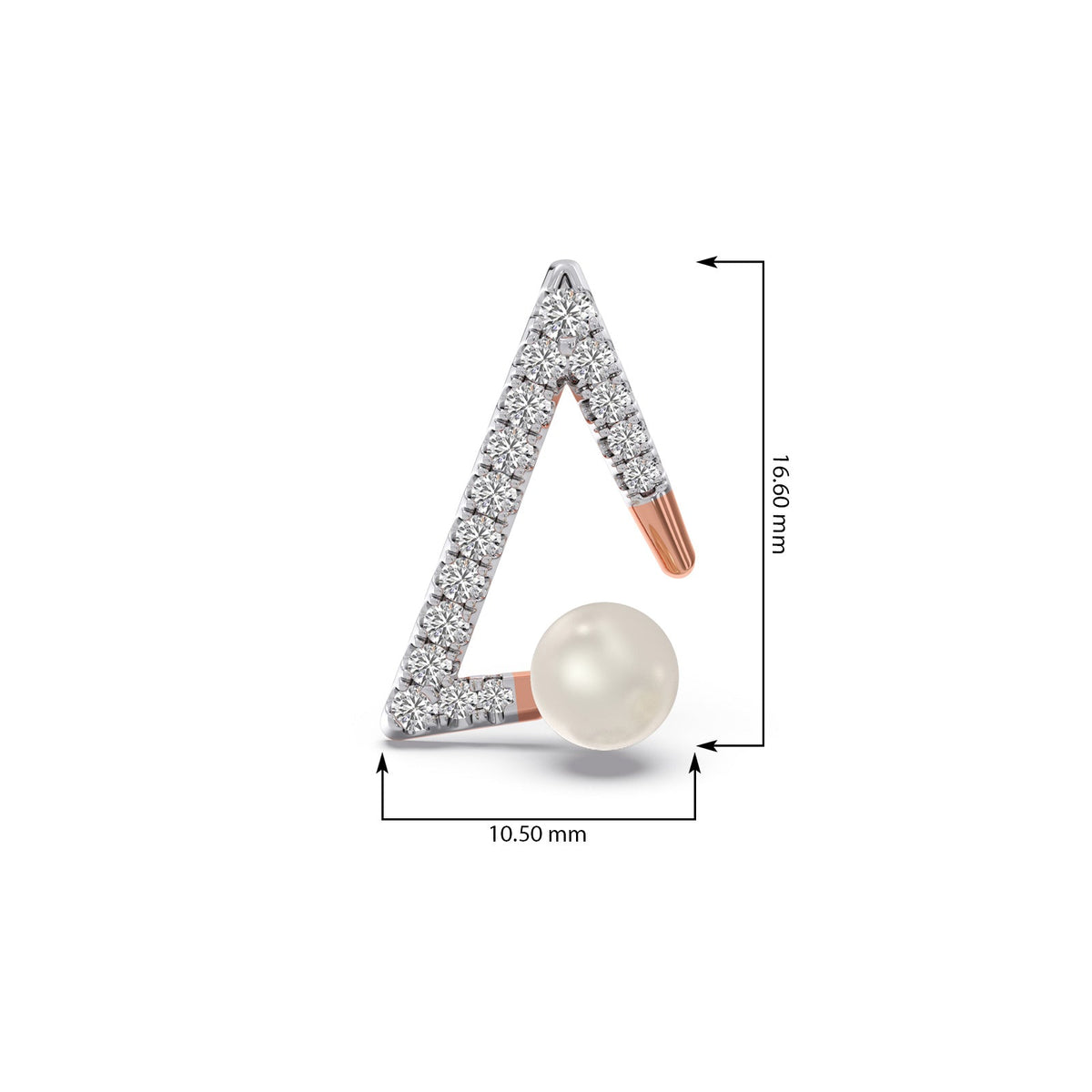 Chevron Pearls Diamond Pendant