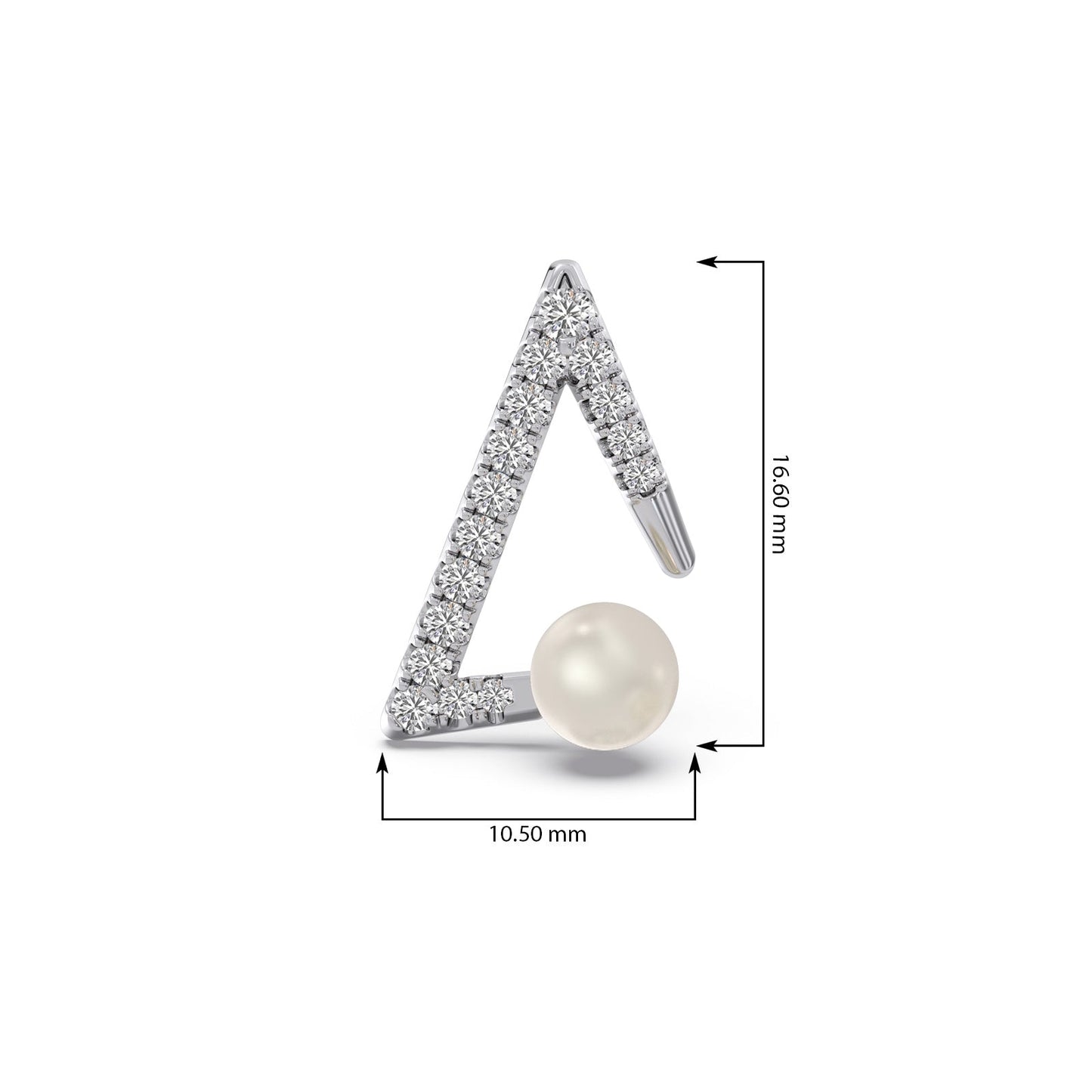Chevron Pearls Diamond Pendant
