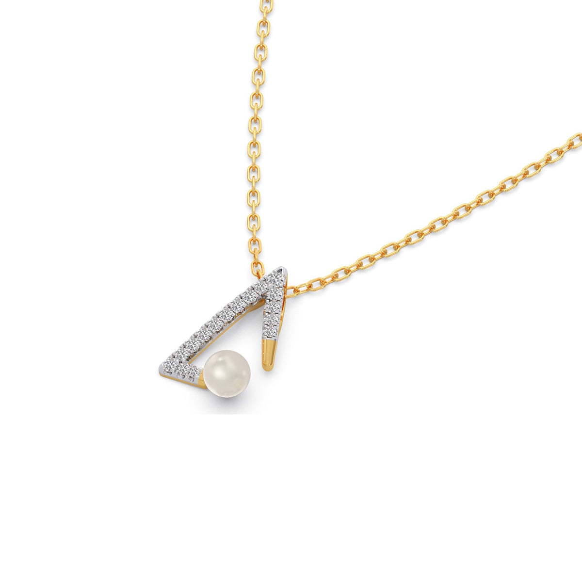 Chevron Pearls Diamond Pendant