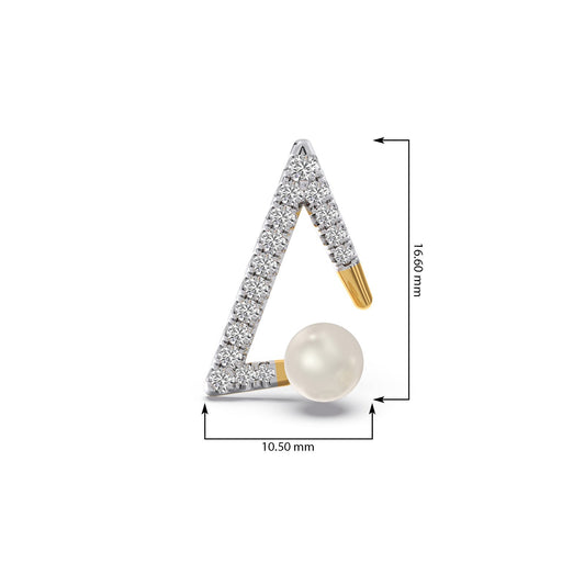 Chevron Pearls Diamond Pendant