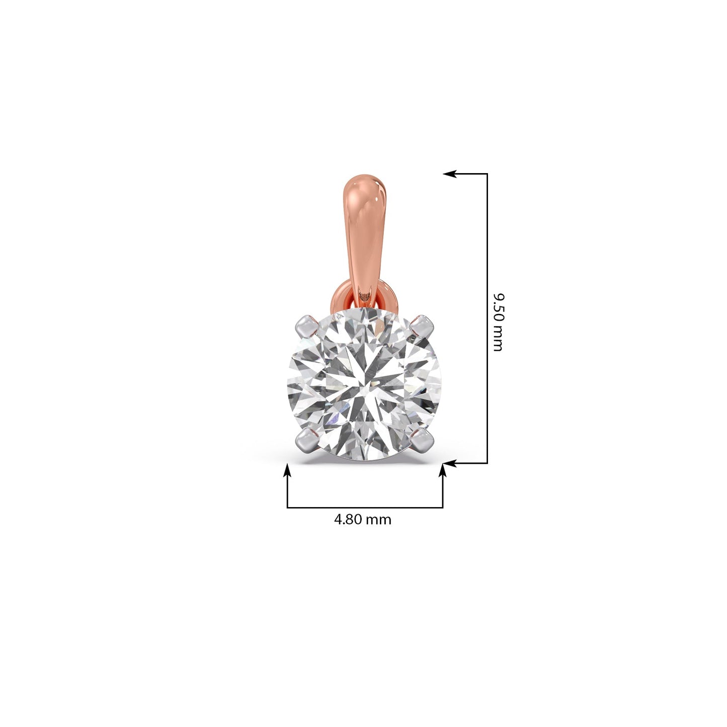 Pristine Round Solitaire Pendant