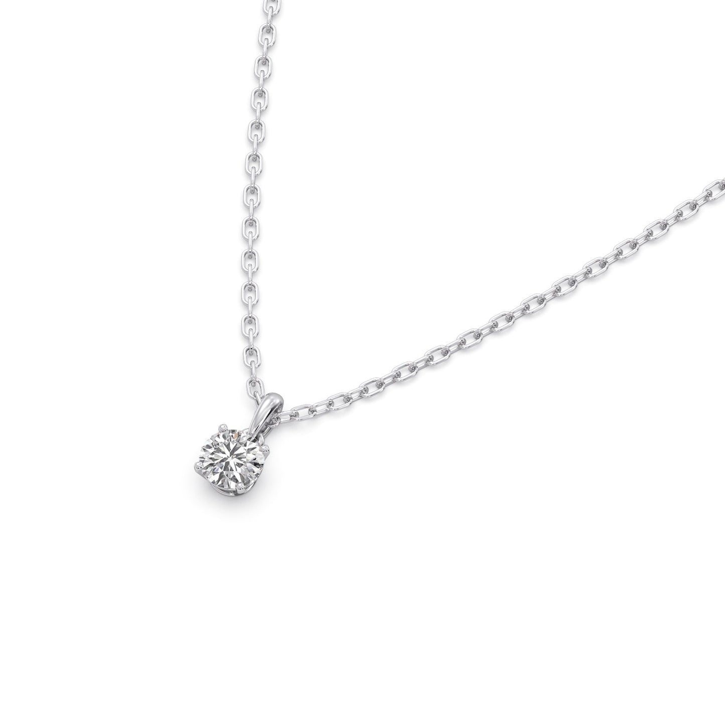 Pristine Round Solitaire Pendant