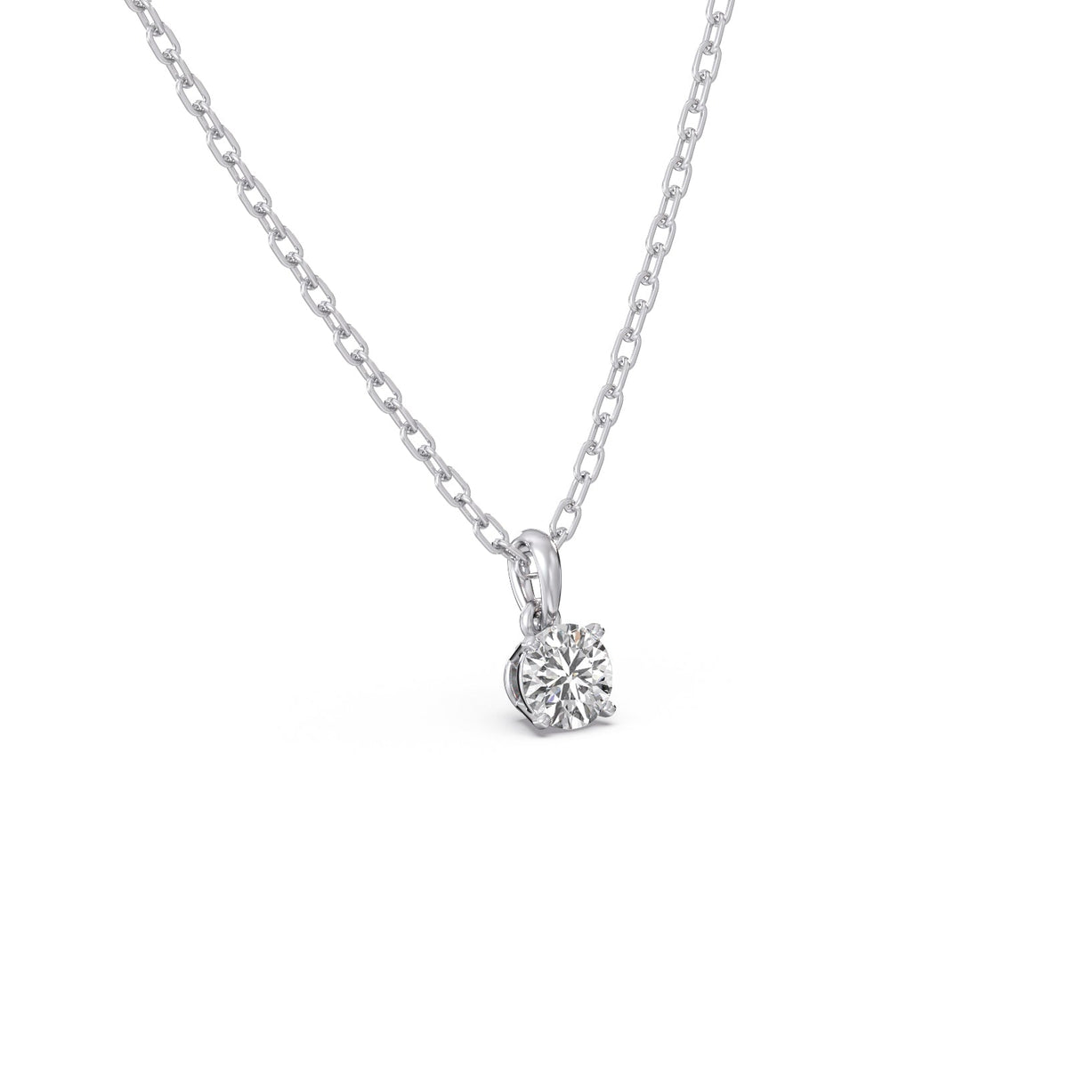 Pristine Round Solitaire Pendant