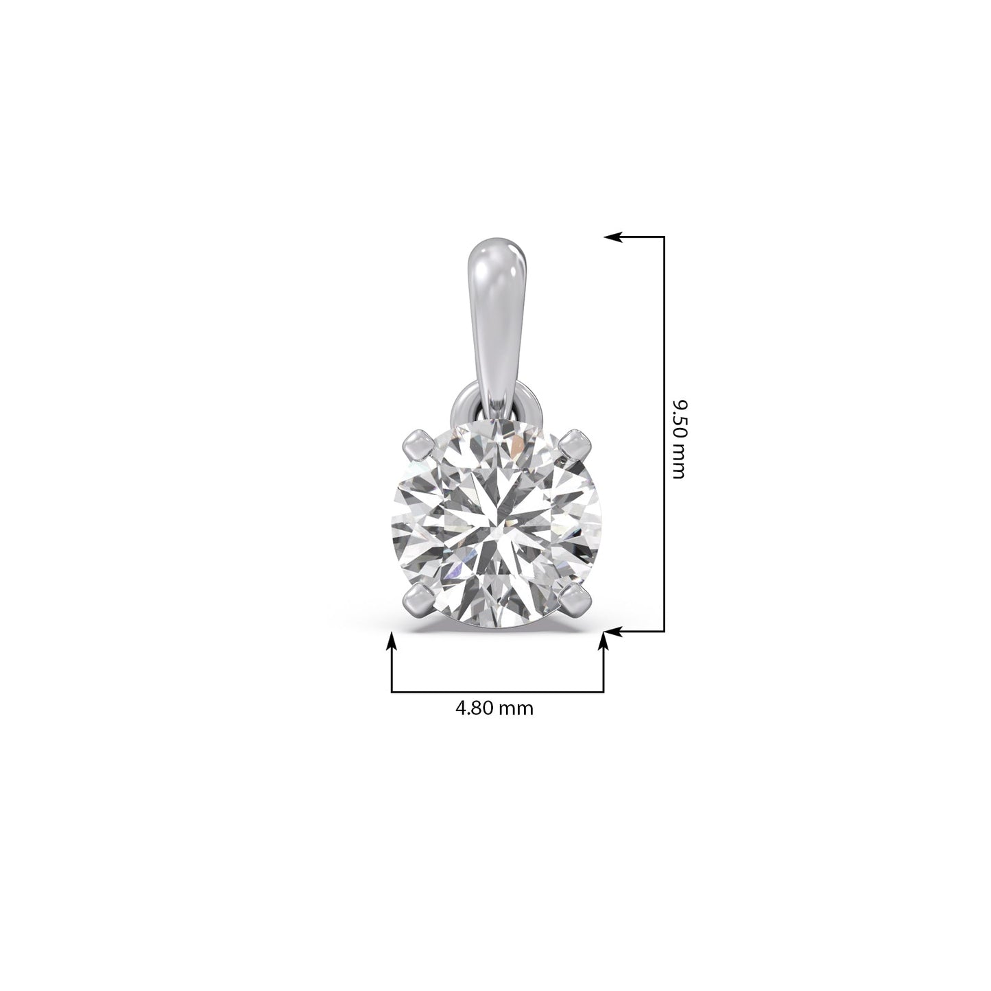 Pristine Round Solitaire Pendant