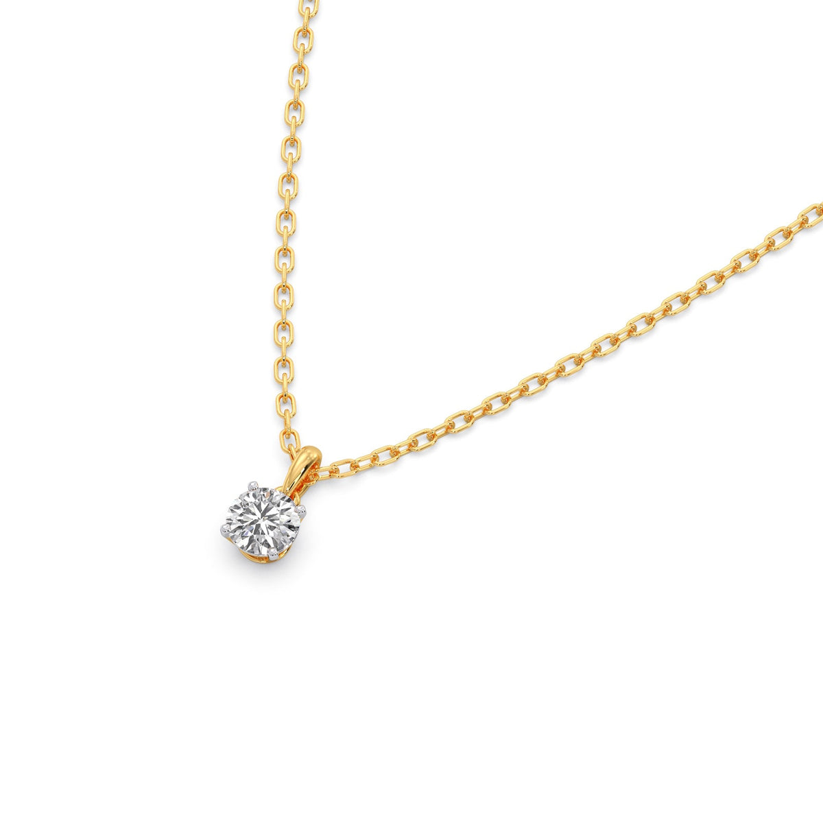 Pristine Round Solitaire Pendant