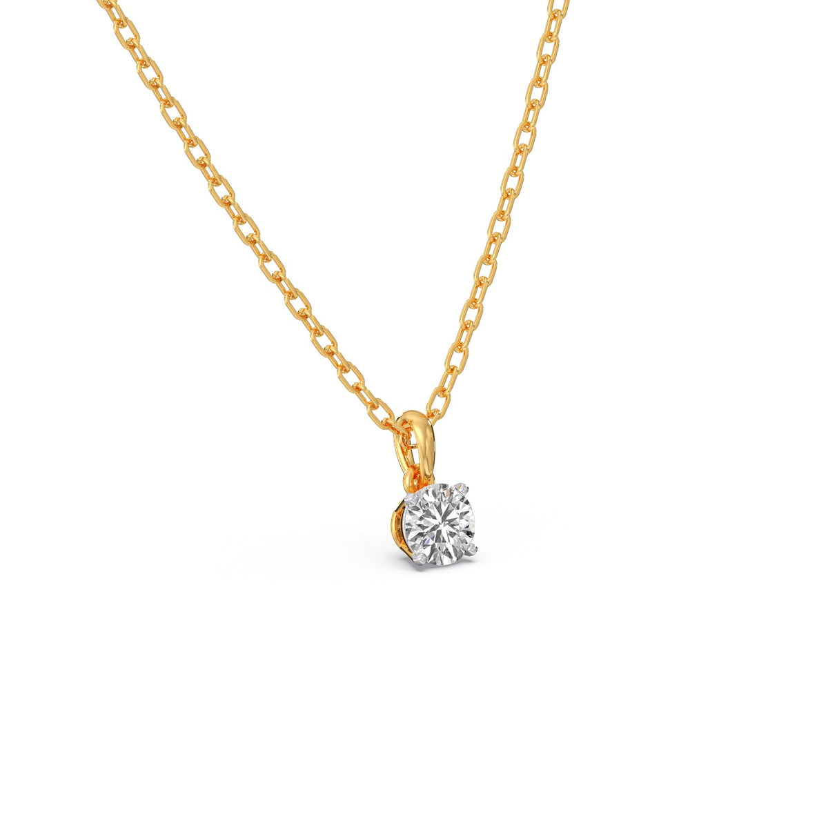 Pristine Round Solitaire Pendant