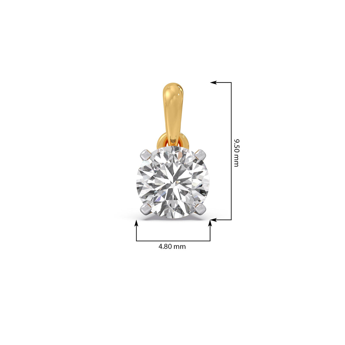 Pristine Round Solitaire Pendant
