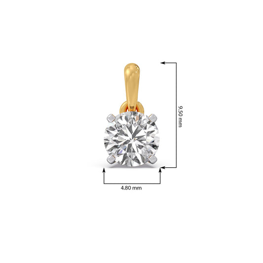 Pristine Round Solitaire Pendant