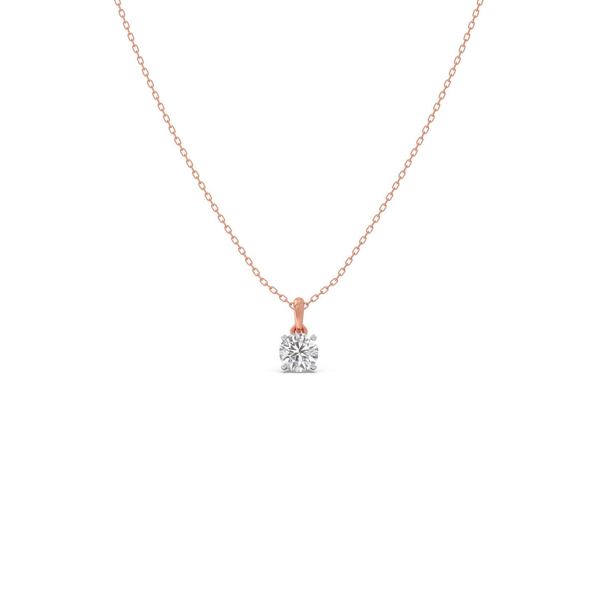 Minimalist Round Solitaire Pendant