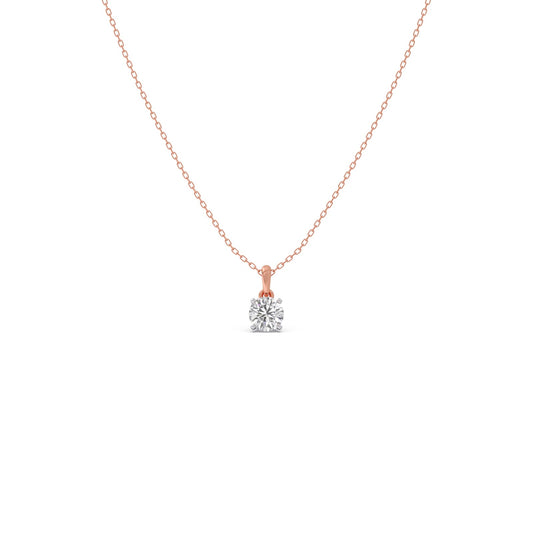 Minimalist Round Solitaire Pendant