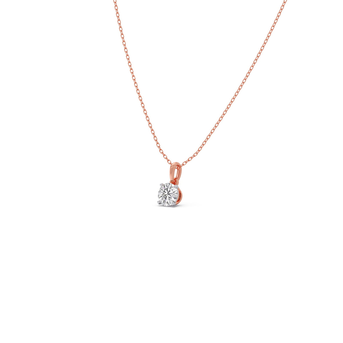 Minimalist Round Solitaire Pendant