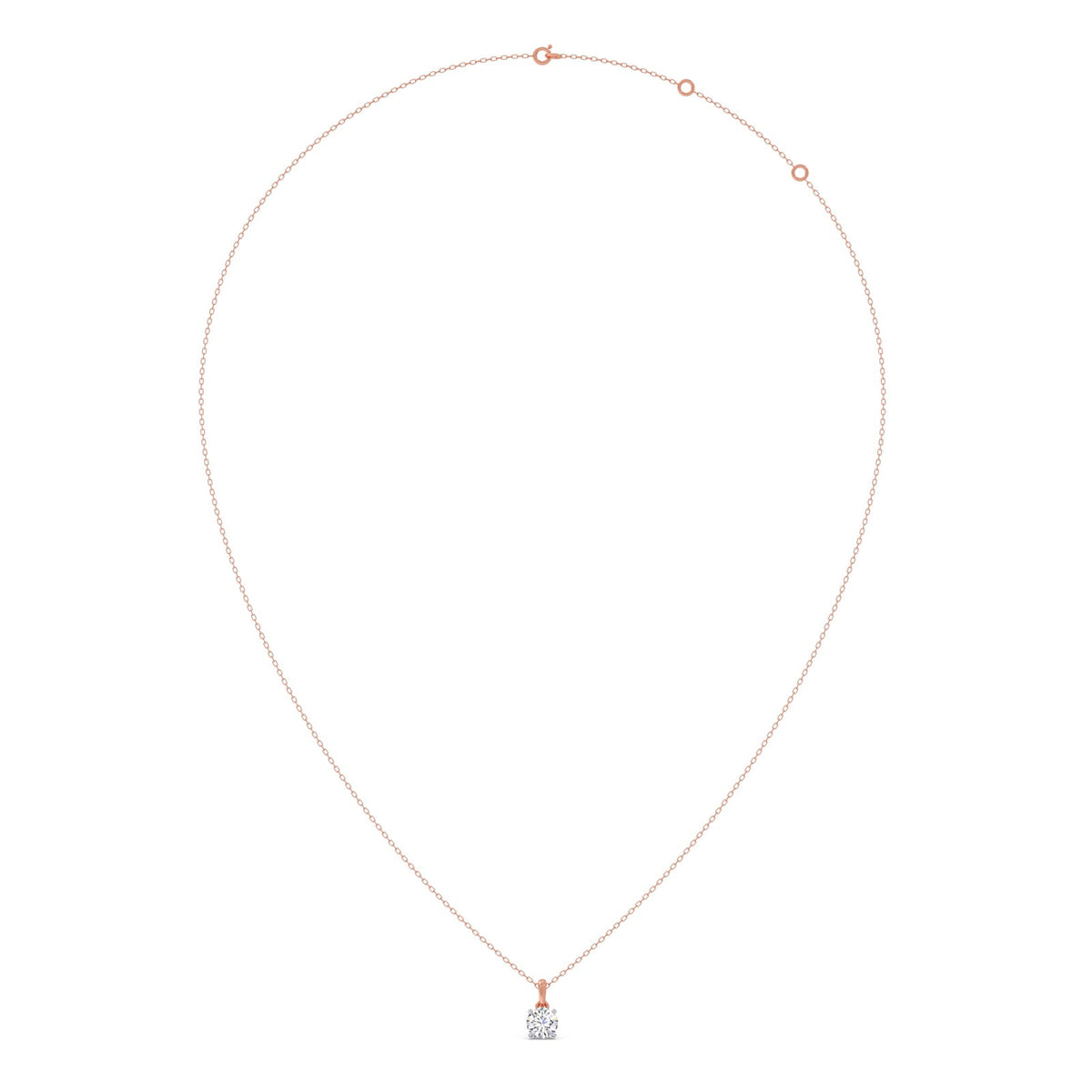 Minimalist Round Solitaire Pendant