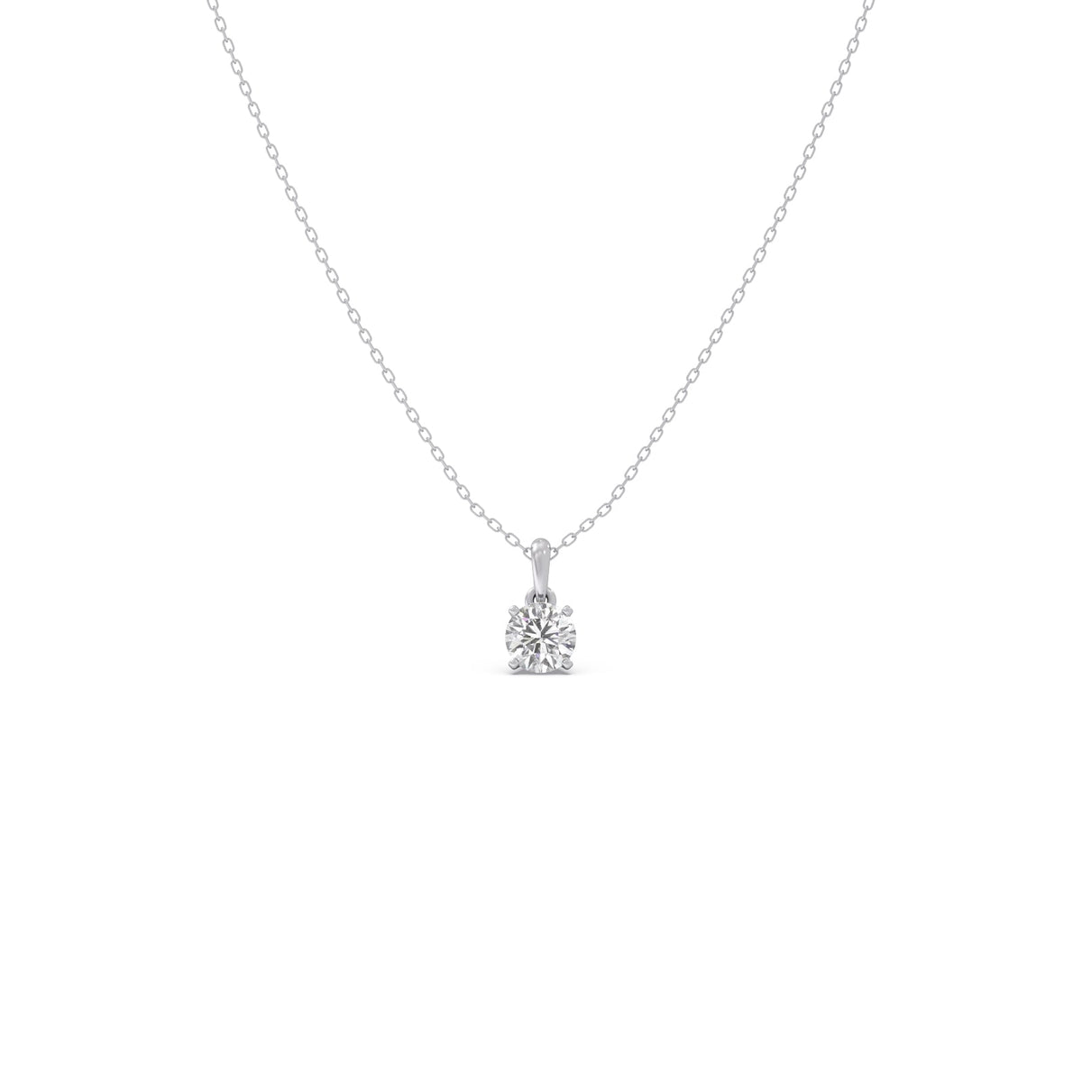 Minimalist Round Solitaire Pendant